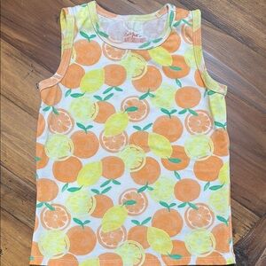 Cat & Jack Orange and Yellow Tank Top with Citrus Print